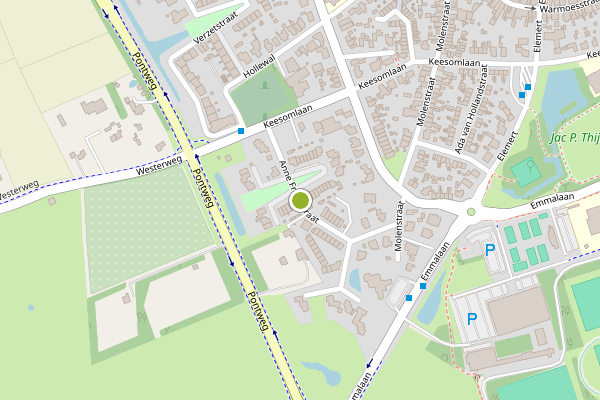Ambulance-melding op Anne Frankstraat, Den Burg op 28 juni, kaart-overzicht