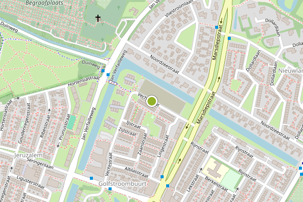 Ambulance-melding op Vechtstraat, Den Helder op 28 juni, kaart-overzicht