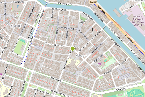 Ambulance-melding op Jan in 't Veltstraat, Den Helder op 28 juni, kaart-overzicht