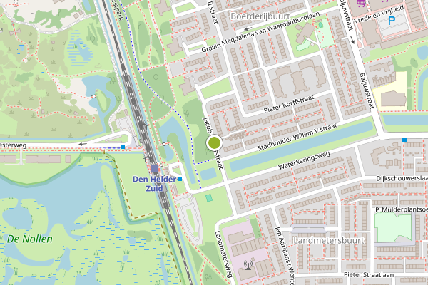 Ambulance-melding op Jacob Giltjesstraat, Den Helder op 29 juni, kaart-overzicht