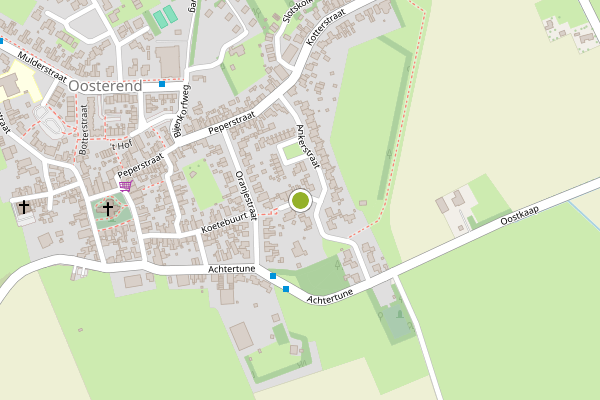 Ambulance-melding op Wulkpad, Oosterend NH op 6 mei, kaart-overzicht