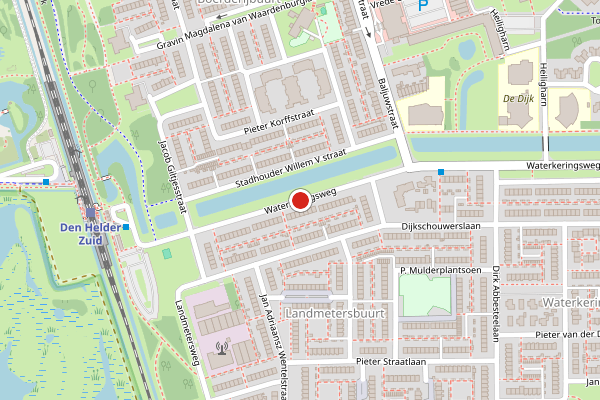 Brandweer-melding op Waterkeringsweg, Den Helder op 30 juni, kaart-overzicht
