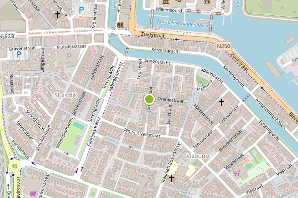 Ambulance-melding op Jonkerstraat, Den Helder op 30 juni, kaart-overzicht