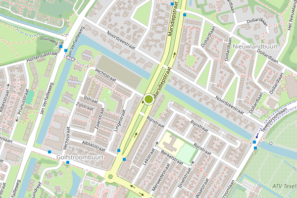 Ambulance-melding op Marsdiepstraat, Den Helder op 7 mei, kaart-overzicht
