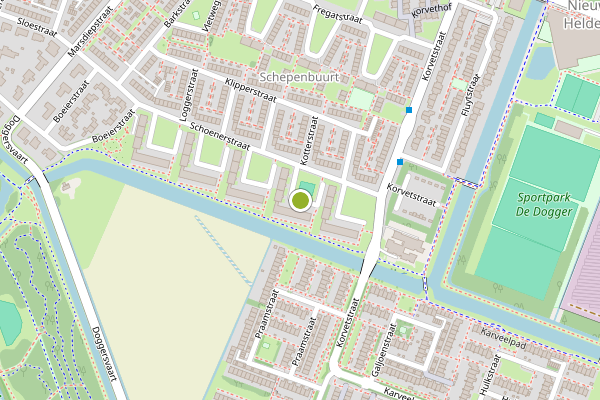Ambulance-melding op Schoenerstraat, Den Helder op 7 mei, kaart-overzicht
