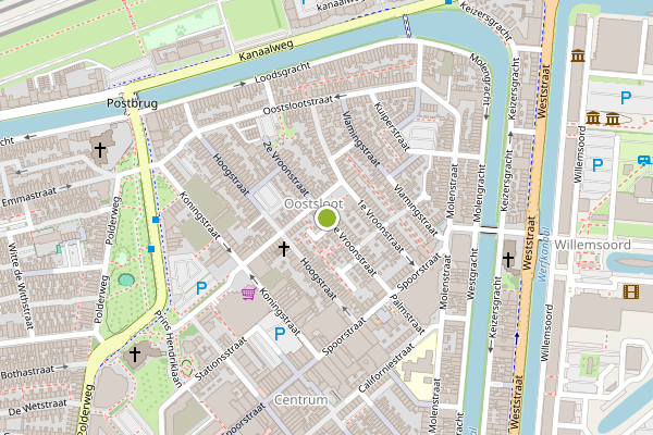 Ambulance-melding op 2e Vroonstraat, Den Helder op 7 mei, kaart-overzicht