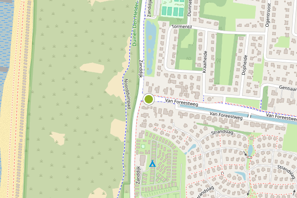 Ambulance-melding op Van Foreestweg, Julianadorp op 1 juli, kaart-overzicht