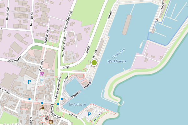 Ambulance-melding op Haven, Oudeschild op 1 juli, kaart-overzicht