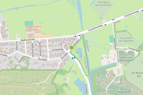 Ambulance-melding op Tuintjesweg, Huisduinen op 4 juli, kaart-overzicht