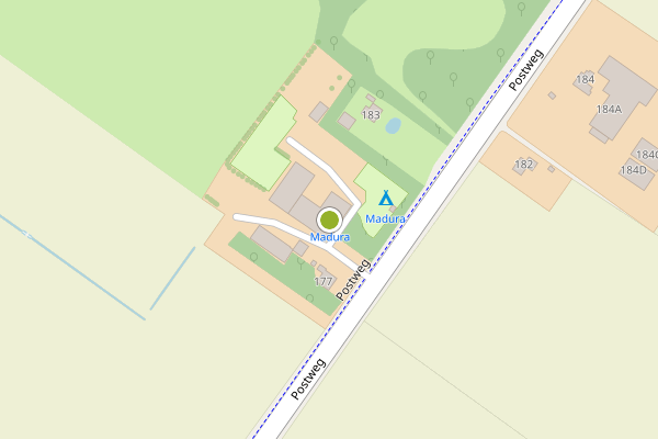 Ambulance-melding op madura, De Cocksdorp op 5 juli, kaart-overzicht