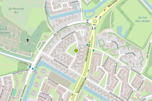 Ambulance-melding op Lauwerszeestraat, Den Helder op 4 juli, kaart-overzicht