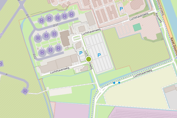 Ambulance-melding op Luchthavenweg, Den Helder op 8 mei, kaart-overzicht
