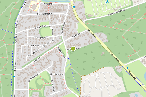 Ambulance-melding op Kamerstraat k.4, De Koog op 5 juli, kaart-overzicht