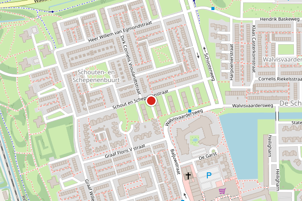 Brandweer-melding op Schout en Schepenenstraat, Den Helder op 6 juli, kaart-overzicht