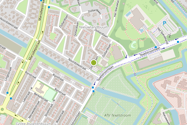 Ambulance-melding op Dollardlaan, Den Helder op 6 juli, kaart-overzicht