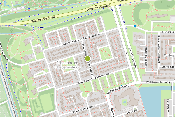 Ambulance-melding op Dirk Cornelis Vroulandtstraat, Den Helder op 8 juli, kaart-overzicht