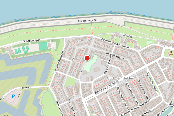 Brandweer-melding op Adrianus IJsbrand Kuiperstraat, Den Helder op 8 juli, kaart-overzicht