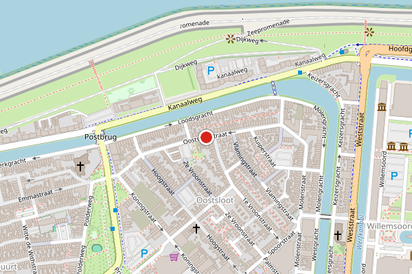 Brandweer-melding op Oostslootstraat, Den Helder op 8 mei, kaart-overzicht