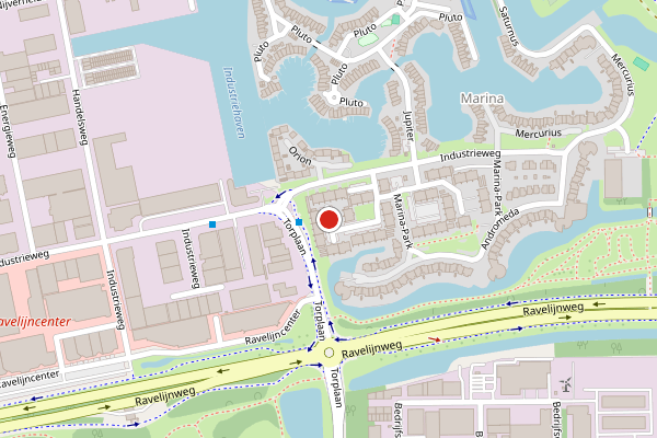 Brandweer-melding op Marina-Park, Den Helder op 8 juli, kaart-overzicht