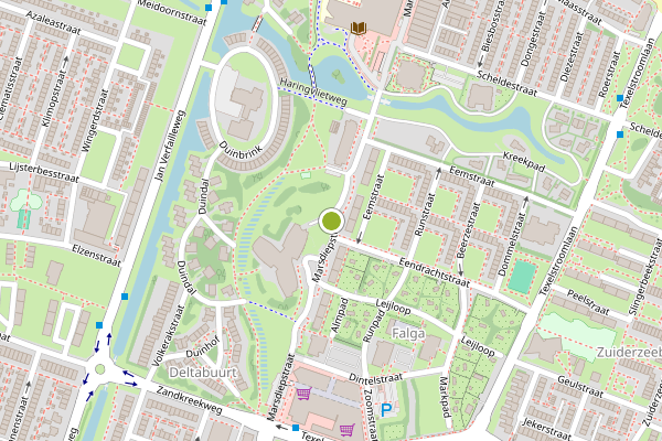 Ambulance-melding op Marsdiepstraat, Den Helder op 8 juli, kaart-overzicht