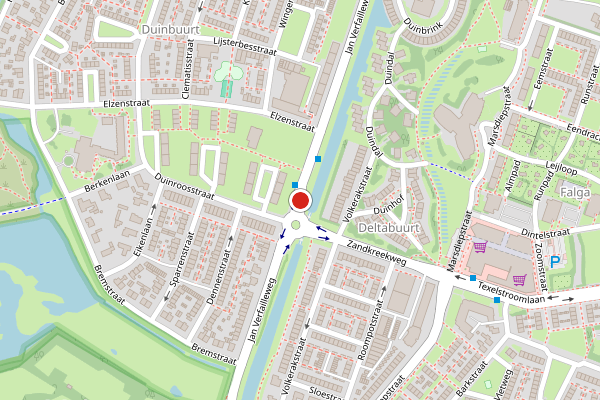 Brandweer-melding op Jan Verfailleweg, Den Helder op 8 mei, kaart-overzicht
