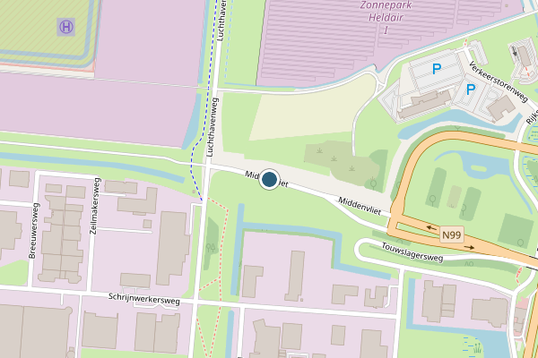 Politie-melding op Middenvliet, Den Helder op 10 juli, kaart-overzicht
