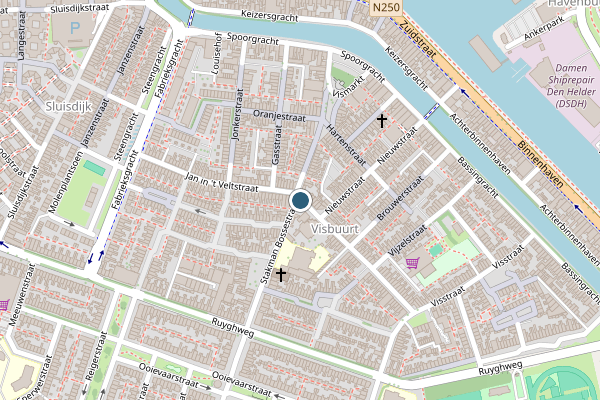 Politie-melding op Jan in 't Veltstraat, Den Helder op 10 juli, kaart-overzicht
