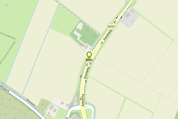 Ambulance-melding op Pontweg, Den Hoorn op 4 april, kaart-overzicht