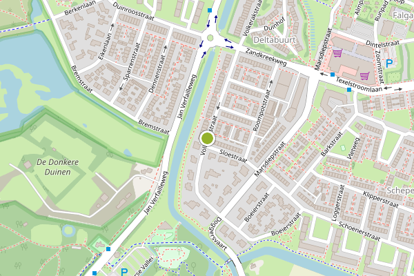 Ambulance-melding op Volkerakstraat, Den Helder op 14 juli, kaart-overzicht