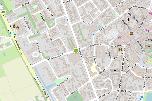 Ambulance-melding op Gasthuisstraat, Den Burg op 15 juli, kaart-overzicht