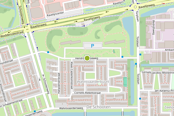Ambulance-melding op Hendrik Baskeweg, Den Helder op 15 juli, kaart-overzicht