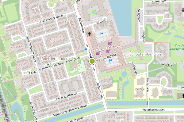 Ambulance-melding op Baljuwstraat, Den Helder op 14 juli, kaart-overzicht