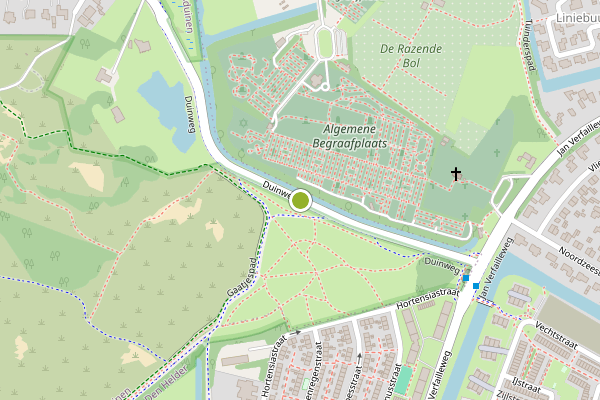 Ambulance-melding op Duinweg, Huisduinen op 14 juli, kaart-overzicht