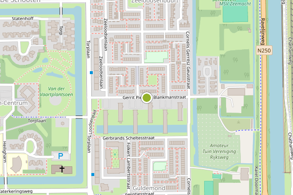 Ambulance-melding op Gerrit Pietersz Blankmanstraat, Den Helder op 15 juli, kaart-overzicht