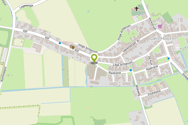 Ambulance-melding op Naalrand, Den Hoorn op 10 maart, kaart-overzicht