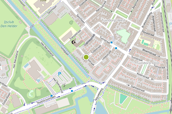 Ambulance-melding op Irisstraat, Den Helder op 16 juli, kaart-overzicht