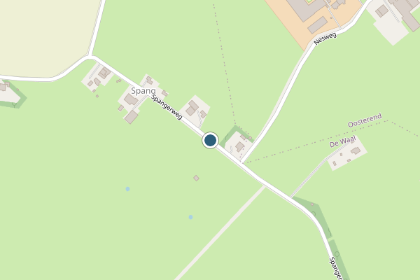 Politie-melding op Spangerweg, De Waal op 16 juli, kaart-overzicht
