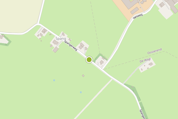 Ambulance-melding op Spangerweg, De Waal op 16 juli, kaart-overzicht