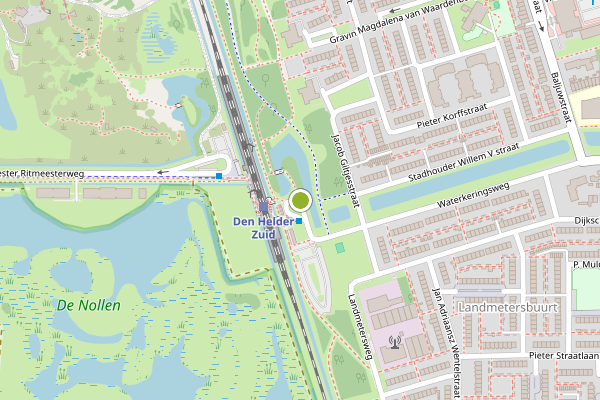 Ambulance-melding op Waterkeringsweg, Den Helder op 9 mei, kaart-overzicht