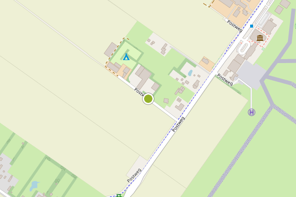 Ambulance-melding op Postweg, De Cocksdorp op 10 mei, kaart-overzicht