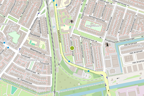 Ambulance-melding op Leeuwerikstraat, Den Helder op 10 mei, kaart-overzicht