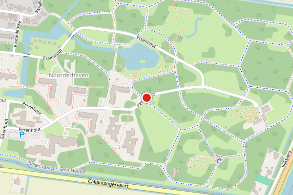 Brandweer-melding op Perenhout, Julianadorp op 10 mei, kaart-overzicht