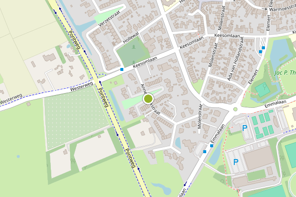 Ambulance-melding op Anne Frankstraat, Den Burg op 19 juli, kaart-overzicht