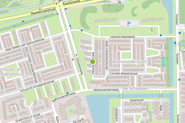 Ambulance-melding op Harpoenierstraat, Den Helder op 19 juli, kaart-overzicht