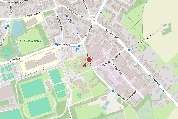 Brandweer-melding op Slingerweg, Den Burg op 11 mei, kaart-overzicht