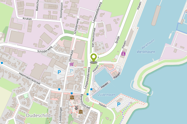 Ambulance-melding op Haven, Oudeschild op 10 april, kaart-overzicht
