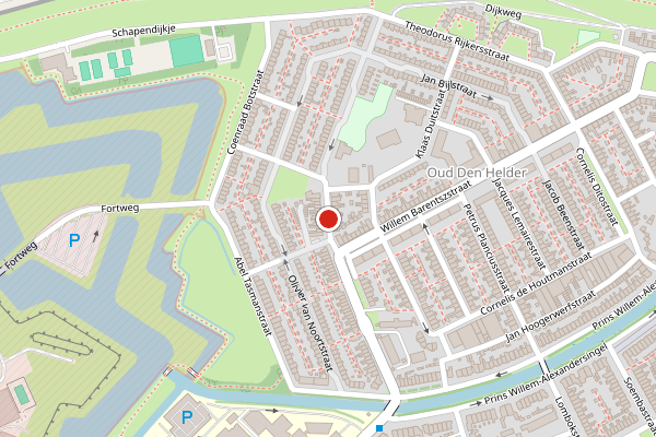 Brandweer-melding op Jacob van Heemskerckstraat, Den Helder op 10 mei, kaart-overzicht