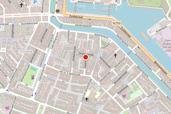 Brandweer-melding op Gasstraat, Den Helder op 21 juli, kaart-overzicht