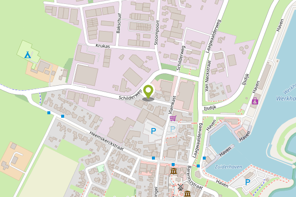 Ambulance-melding op Vlamkast, Oudeschild op 7 april, kaart-overzicht