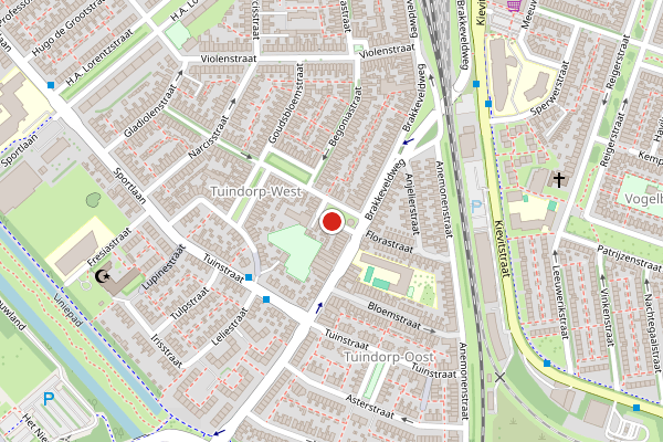 Brandweer-melding op Crocusstraat, Den Helder op 12 mei, kaart-overzicht
